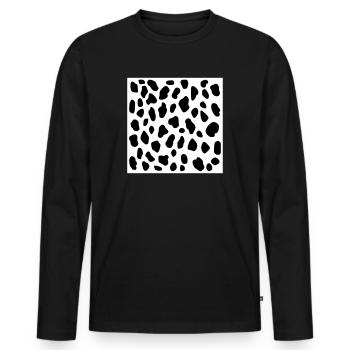 Dalmatian - Men's Premium Organic Long Sleeve Shirt - black - Front - Nico (187cm)