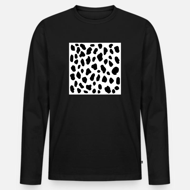 Dalmatiner - Männer Premium Bio Langarmshirt - Schwarz