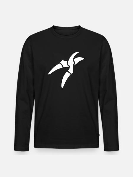 ciseaux - T-shirt manches longues Premium bio Homme - noir