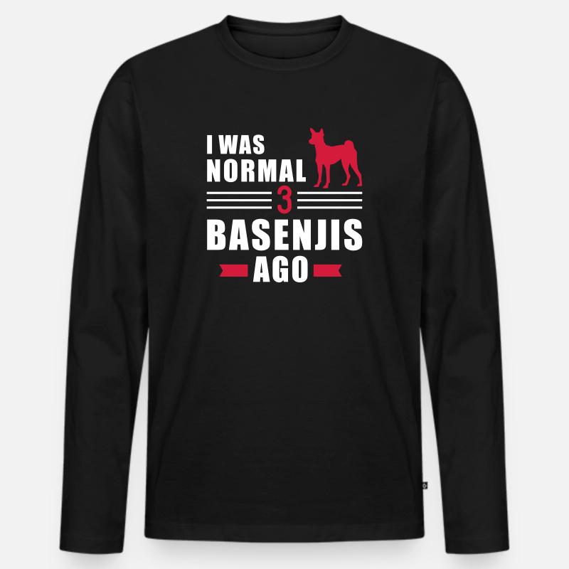 Basenji - Männer Premium Bio Langarmshirt - Schwarz
