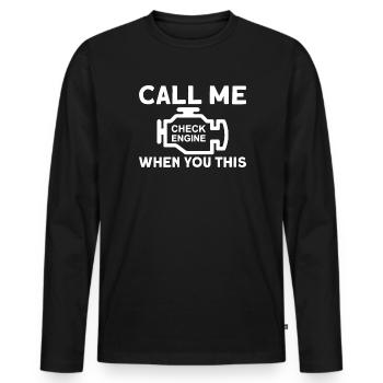Cars Mechanics- Auto Mechaniker - Männer Premium Bio Langarmshirt - Schwarz - Vorne - Nico (187cm)