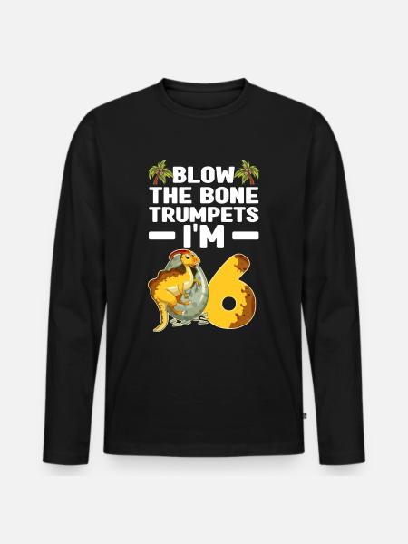 Dinosaur Children - Men's Premium Organic Long Sleeve Shirt - black