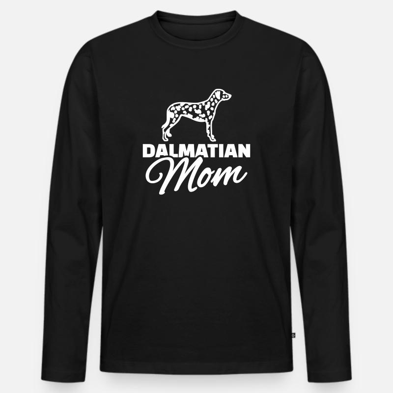 Dalmatiner - Männer Premium Bio Langarmshirt - Schwarz