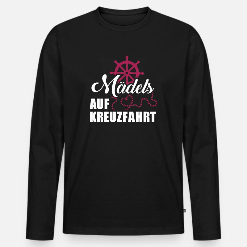 Kreuzfahrt - Männer Premium Bio Langarmshirt - Schwarz