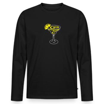 Conception de cocktail au citron Margarita pour les fans de tequila - T-shirt manches longues Premium bio Homme - noir - Devant - Nico (187cm)