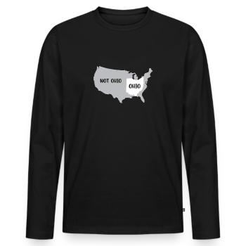Ohio not Ohio design for proud Ohioan people - Men's Premium Organic Long Sleeve Shirt - black - Front - Nico (187cm)