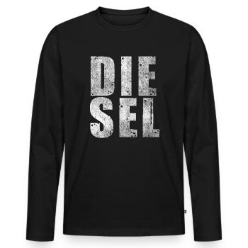 Diesel lettering design for diesel drivers - Men's Premium Organic Long Sleeve Shirt - black - Front - Nico (187cm)
