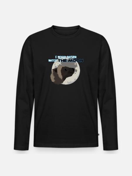 Wolverine and moon - Men's Premium Organic Long Sleeve Shirt - black