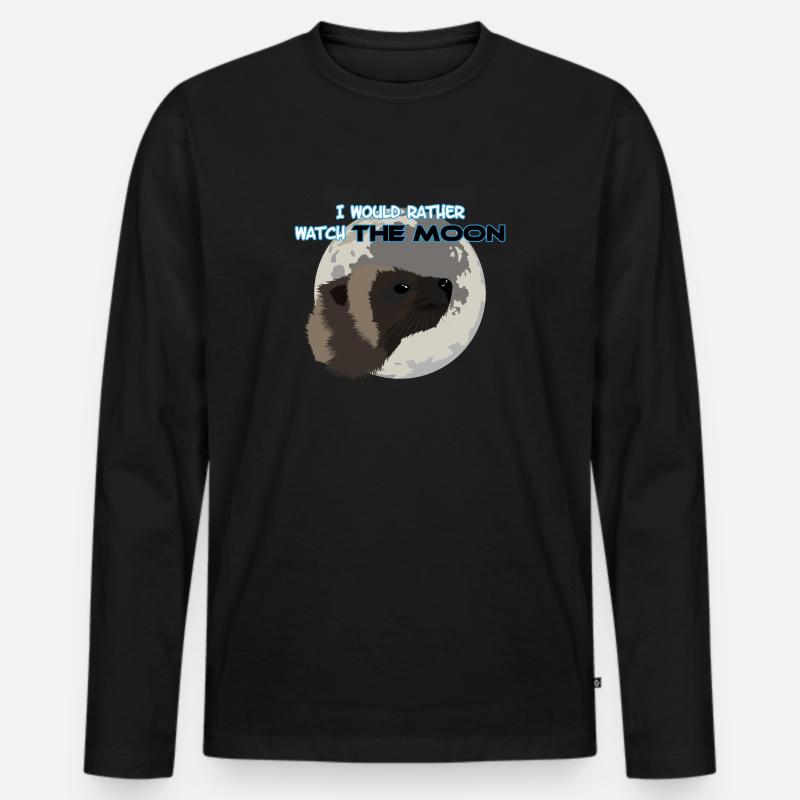 Wolverine e la luna - Maglia a manica lunga ecologica premium da uomo - nero
