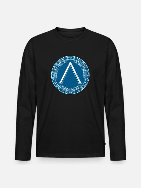 Sparta symbol - Men's Premium Organic Long Sleeve Shirt - black