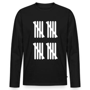 20e anniversaire | Cadeau d’anniversaire, cadeau - T-shirt manches longues Premium bio Homme - noir - Devant - Nico (187cm)