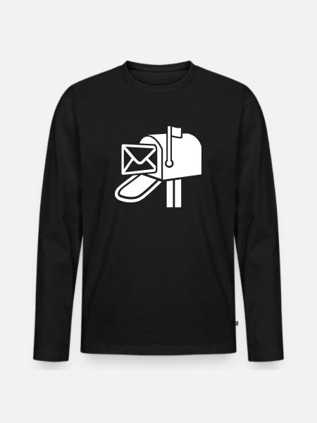 mailbox - Men's Premium Organic Long Sleeve Shirt - black