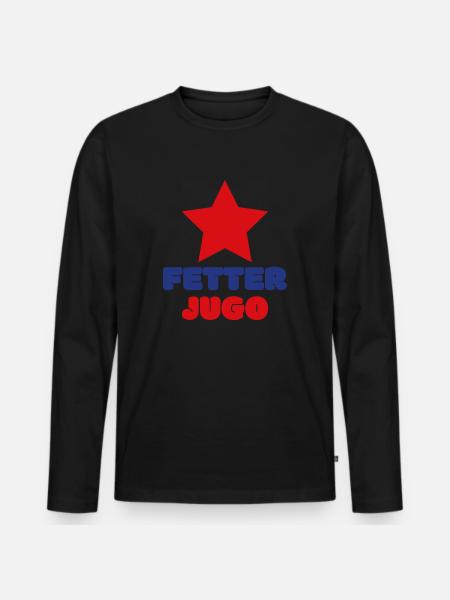 Balkan Yugoslavia Nostalgie Geschenkidee - Männer Premium Bio Langarmshirt - Schwarz