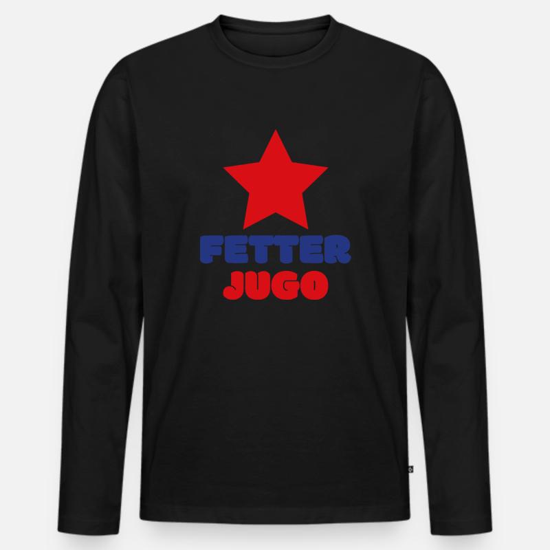 Balkan Yugoslavia Nostalgie Geschenkidee - Männer Premium Bio Langarmshirt - Schwarz