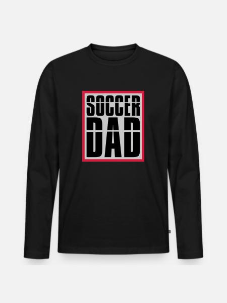Cool Soccer Dad Logo - Men's Premium Organic Long Sleeve Shirt - black