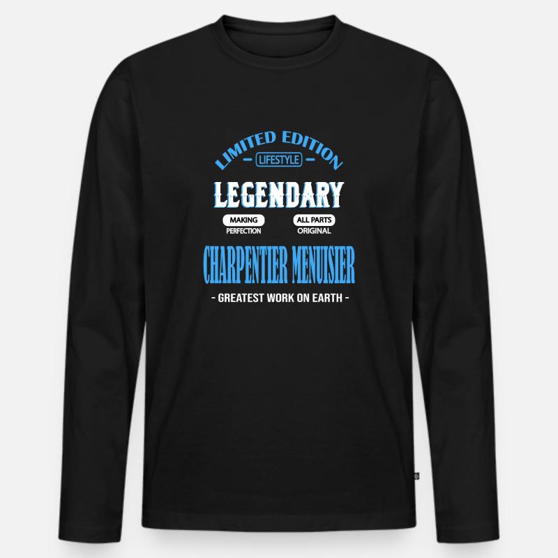 ZIMMERMANN ZIMMERMANN - Männer Premium Bio Langarmshirt - Schwarz