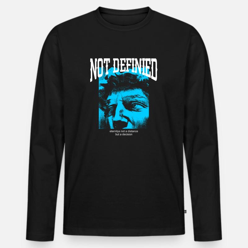 No Definied - Männer Premium Bio Langarmshirt - Schwarz