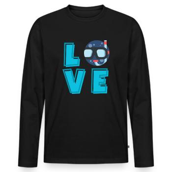 J’adore la plongée - T-shirt manches longues Premium bio Homme - noir - Devant - Nico (187cm)