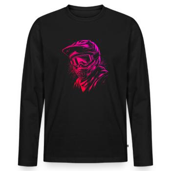 Cyclistes Cyclisme Cyclisme Femmes Vététistes - T-shirt manches longues Premium bio Homme - noir - Devant - Nico (187cm)