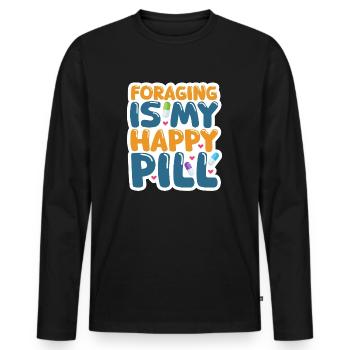 La recherche de nourriture est mon délice des amoureux de la nature - T-shirt manches longues Premium bio Homme - noir - Devant - Nico (187cm)