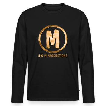 Big M Productions 2020 - T-shirt manches longues Premium bio Homme - noir - Devant - Nico (187cm)