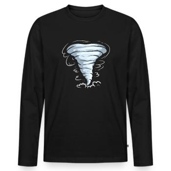 Sturmjäger Unwetterliebhaber Tornado - Männer Premium Bio Langarmshirt - Schwarz - Vorne - Nico (187cm)