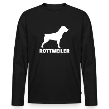 Rottweiler - Men's Premium Organic Long Sleeve Shirt - black - Front - Nico (187cm)