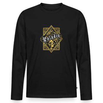 RPG Paladin RPG Charakterklassen - Männer Premium Bio Langarmshirt - Schwarz - Vorne - Nico (187cm)