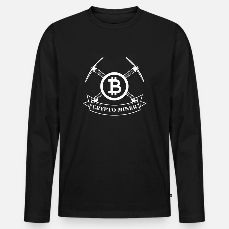 Crypto miner - Männer Premium Bio Langarmshirt - Schwarz