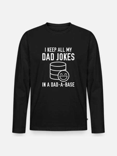 Offiziell Papa Witze - Männer Premium Bio Langarmshirt - Schwarz