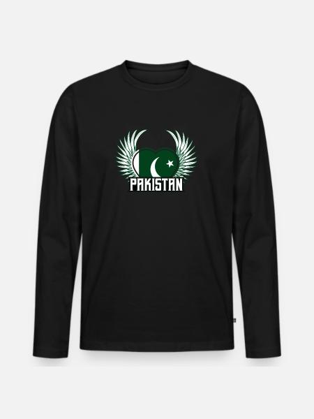 Pakistan - Men's Premium Organic Long Sleeve Shirt - black