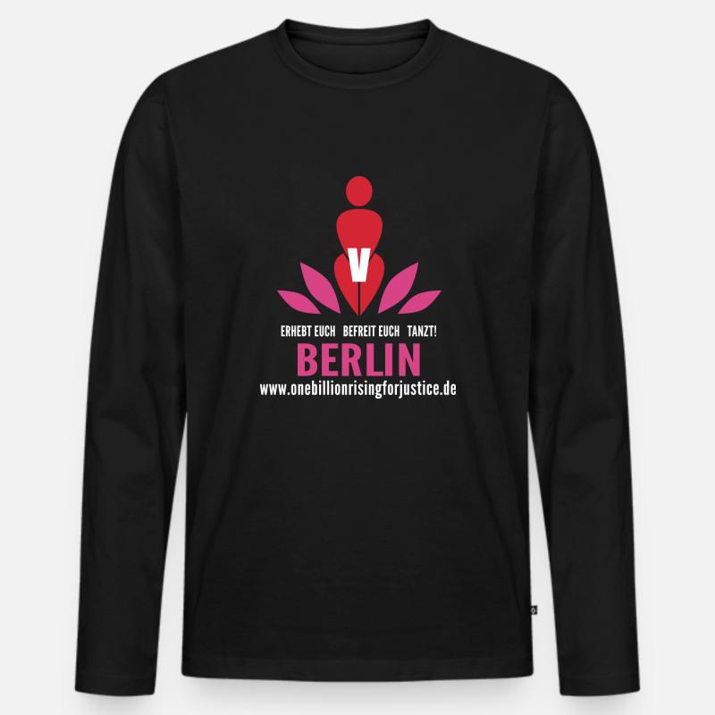 schwarzobr_logo_berlin - Männer Premium Bio Langarmshirt - Schwarz