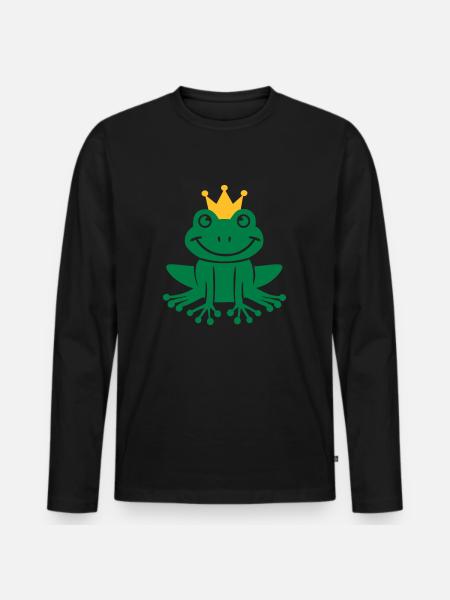 Frog - Men's Premium Organic Long Sleeve Shirt - black