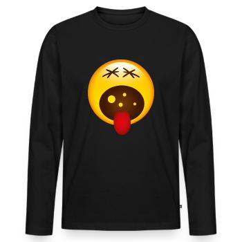 Smiley Screaming - Men's Premium Organic Long Sleeve Shirt - black - Front - Nico (187cm)