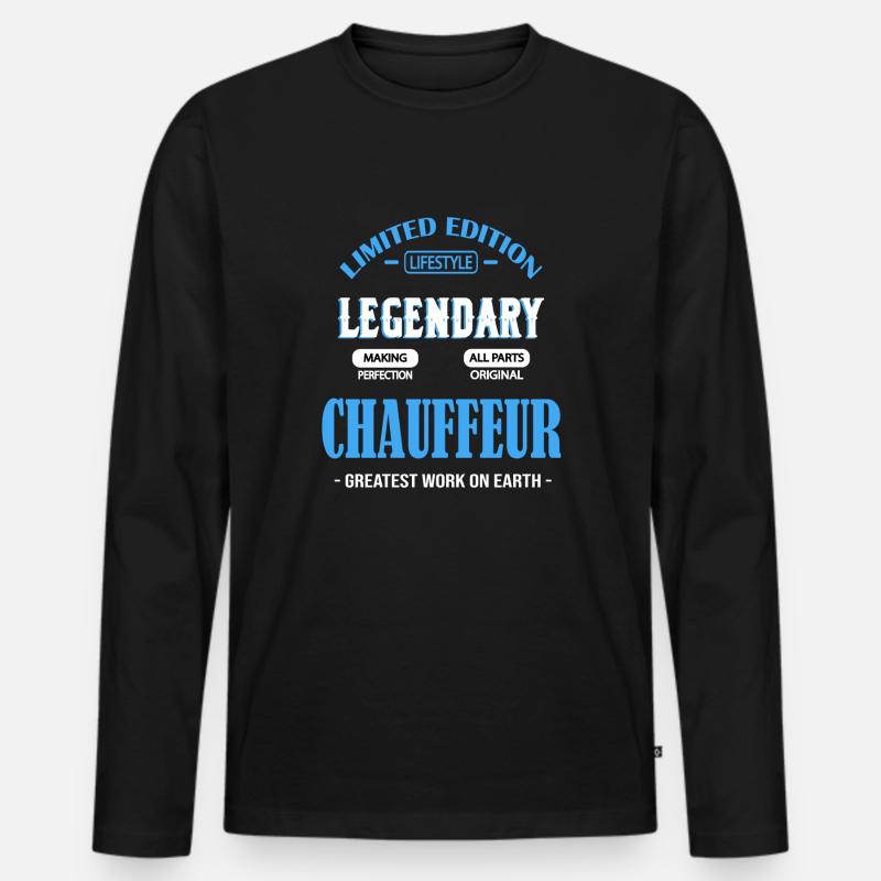 FAHRER - Männer Premium Bio Langarmshirt - Schwarz