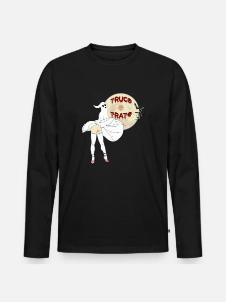 Süßes oder Saures - Männer Premium Bio Langarmshirt - Schwarz