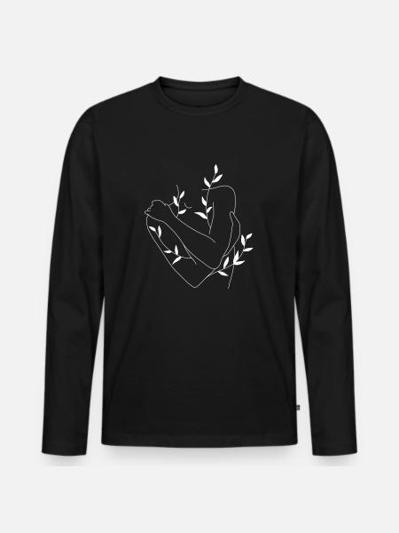 Growing body - Men's Premium Organic Long Sleeve Shirt - black
