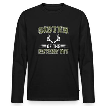 Jäger Jagd Jagd Geschenk - Männer Premium Bio Langarmshirt - Schwarz - Vorne - Nico (187cm)