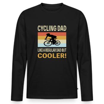 Fahrrad Vintage lustige Sprüche Cycling Dad - Männer Premium Bio Langarmshirt - Schwarz - Vorne - Nico (187cm)