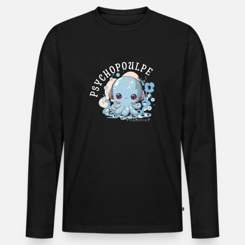 Cephalo-Swag: Unterwasser-Style - Männer Premium Bio Langarmshirt - Schwarz