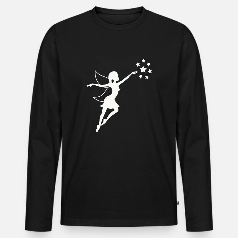 fee - Männer Premium Bio Langarmshirt - Schwarz