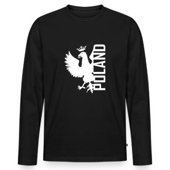 Aigle Polska - Polen - Adler - Pologne - T-shirt manches longues Premium bio Homme - noir - Devant - Nico (187cm)