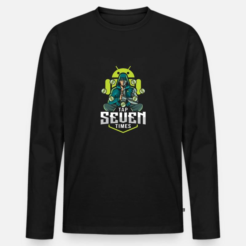 Android developer mode - Men's Premium Organic Long Sleeve Shirt - black