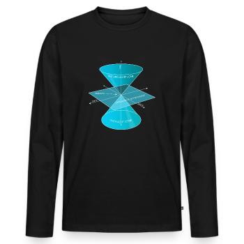 Spezielle Relativitätstheorie Physik Quantenliebha - Männer Premium Bio Langarmshirt - Schwarz - Vorne - Nico (187cm)
