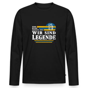 Braunschweig Fußball Aufstieg 2022 - Männer Premium Bio Langarmshirt - Schwarz - Vorne - Nico (187cm)