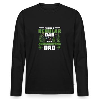 C’est drôle que je ne sois pas un père ordinaire, je suis un père aquascaping - T-shirt manches longues Premium bio Homme - noir - Devant - Nico (187cm)