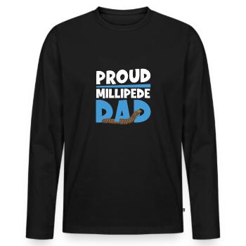 Père mille-pattes fantastique pour un - T-shirt manches longues Premium bio Homme - noir - Devant - Nico (187cm)
