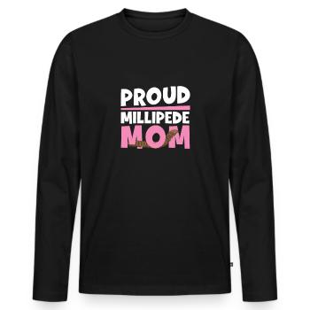 Fantastique mère mille-pattes pour un - T-shirt manches longues Premium bio Homme - noir - Devant - Nico (187cm)