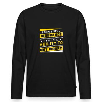Agents d’assurance La capacité de - T-shirt manches longues Premium bio Homme - noir - Devant - Nico (187cm)