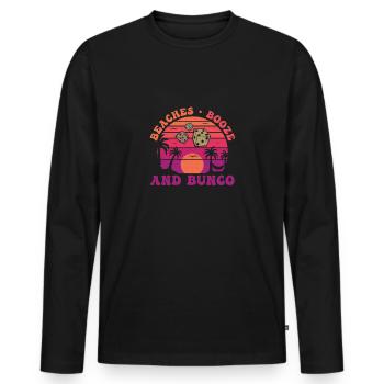 Bunco Bunco Party Beaches Booze And Bunco, - Men's Premium Organic Long Sleeve Shirt - black - Front - Nico (187cm)